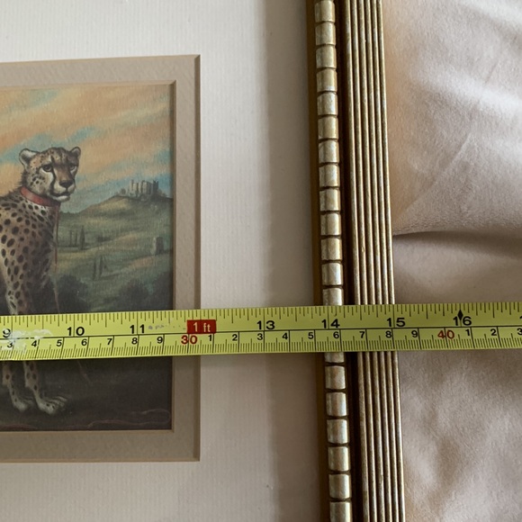 2 prints - Cheetah 🐆 print framed and double matted, old rose, Dbl matted - Picture 3 of 10